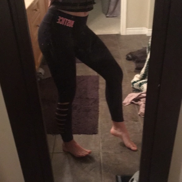 Justice black leggings WORN ONCE - Picture 3 of 3